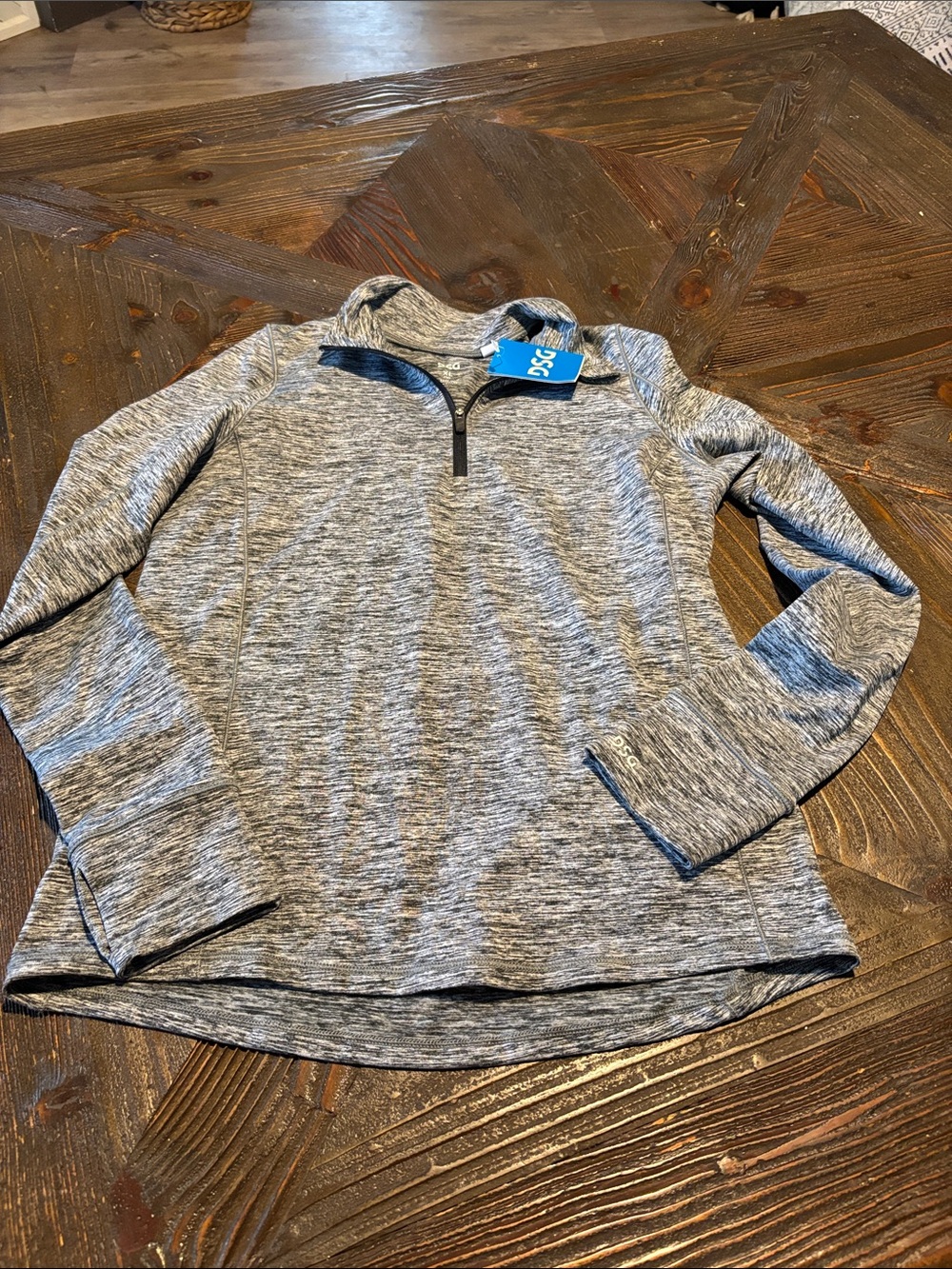DSW Kids Gray Heather Quarter-Zip Hoodie Sweatshirt